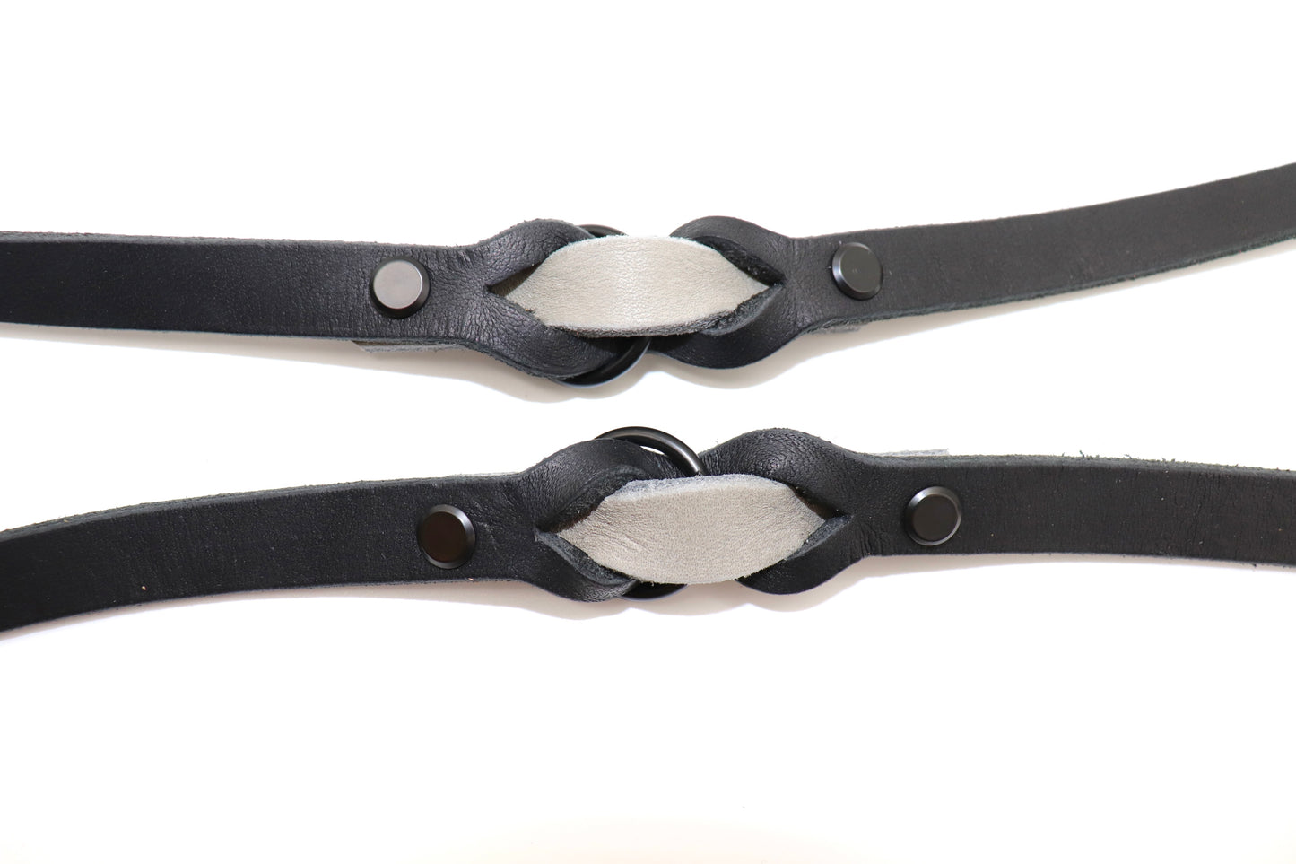 Details Lederleine SHADOW grau-schwarz