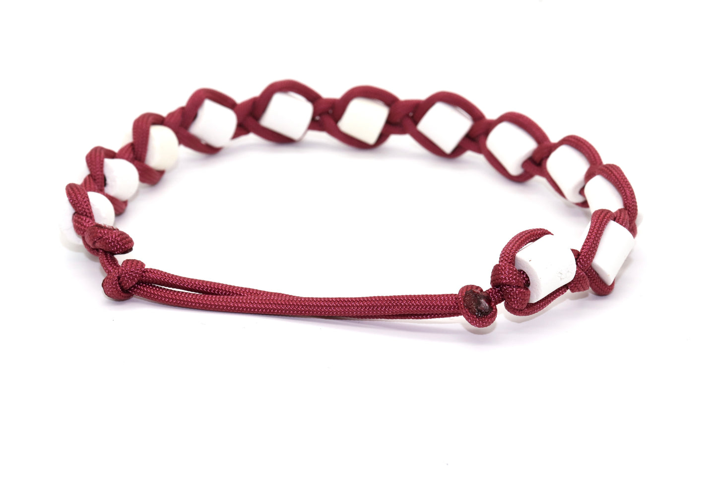 Halsband mit EM KEramikpipes rot
