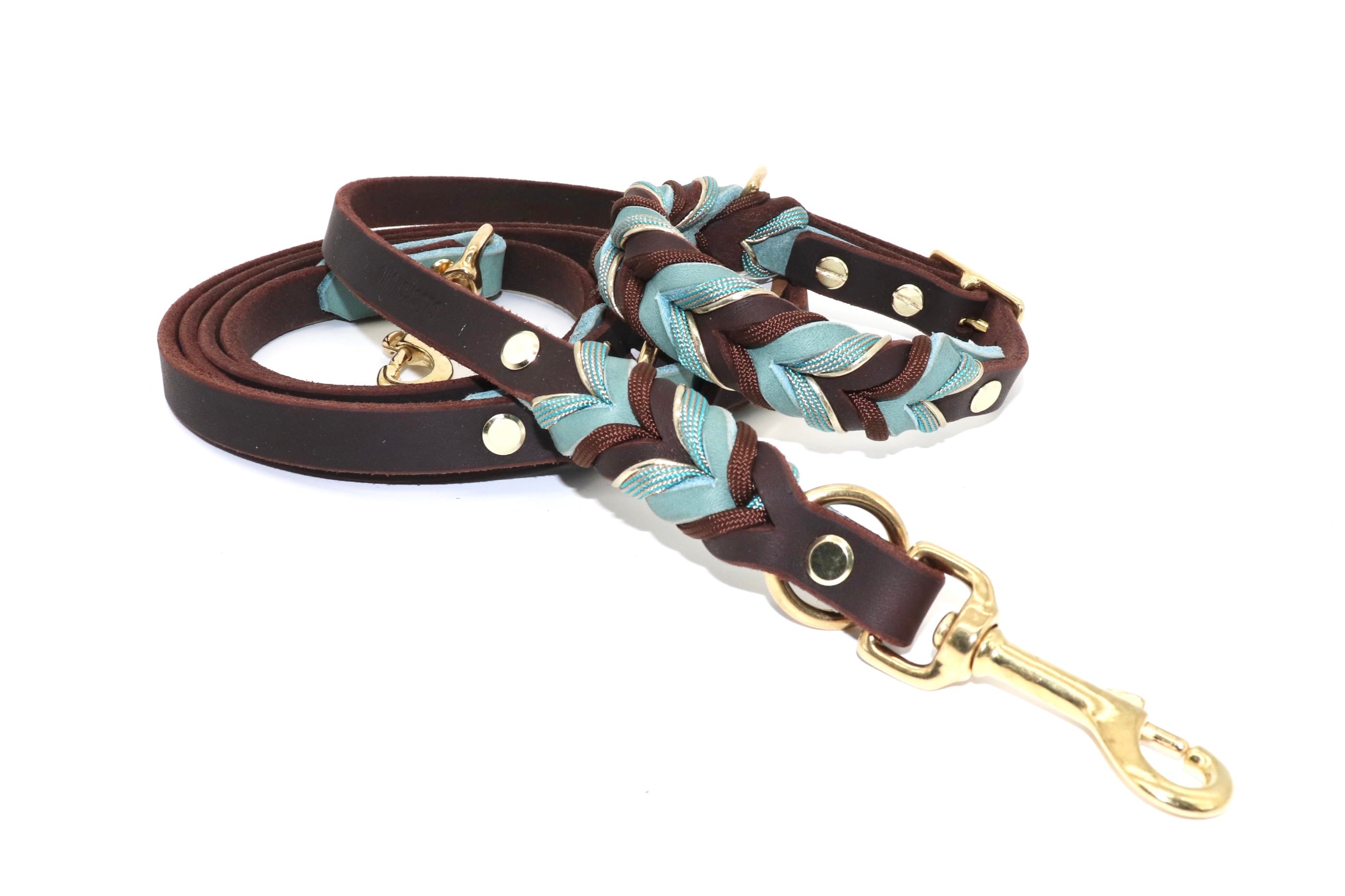 Halsband Braun Blau