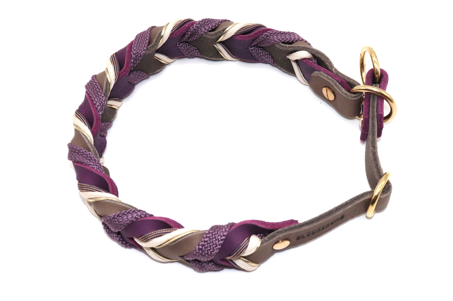 Zugstopphalsband Fettleder Taupe