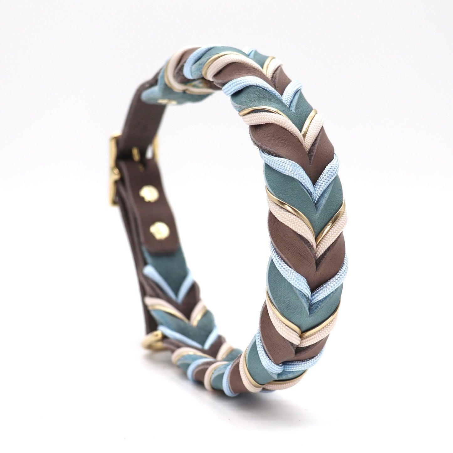 Fettlederhalsband Taupe