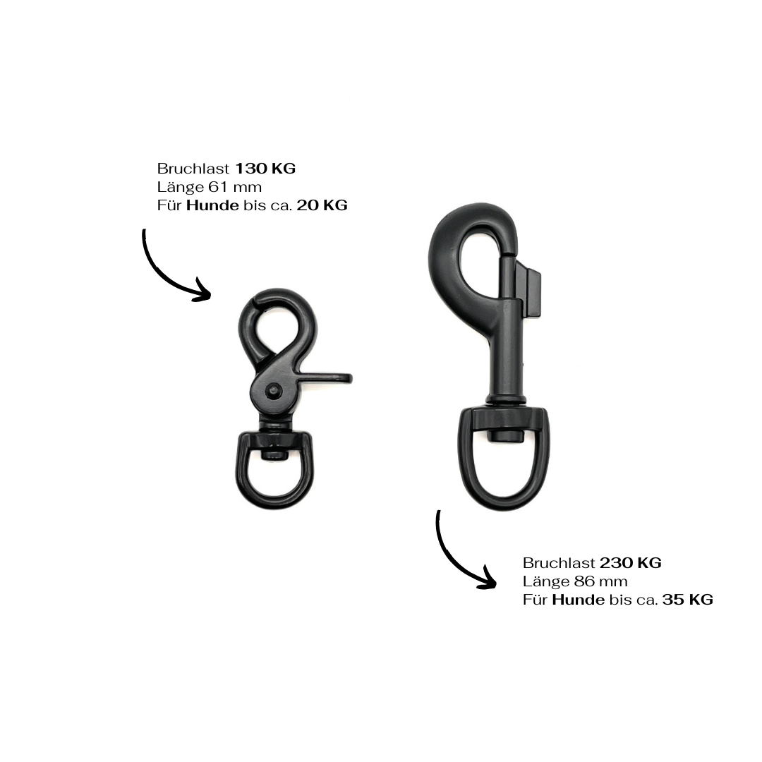Karabiner Auswahl Schwarz matt inkl. Bruchlast