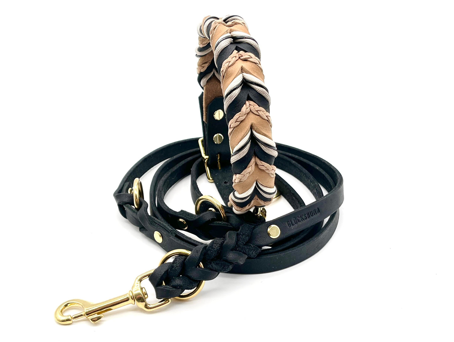Halsband- und Leinenset Hunde aus hochwertigem robustem Leder