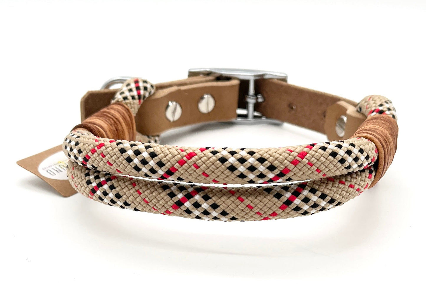 Hundehalsband Sofortkauf Tauwerk Tartan Beige