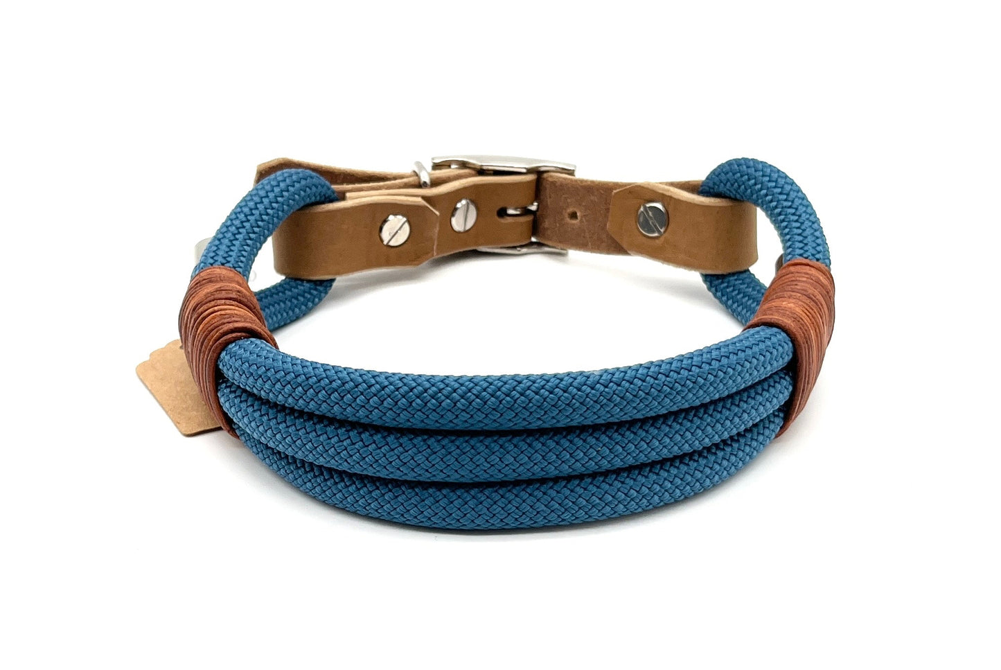 breites Tauhalsband Blau Petrolblau