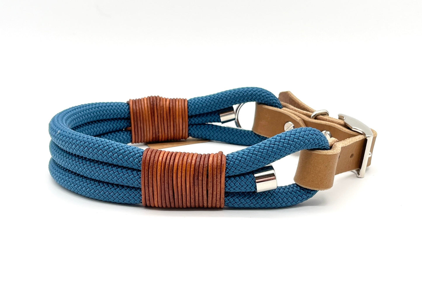 verstellbares Tauhalsband breit  Petrolblau