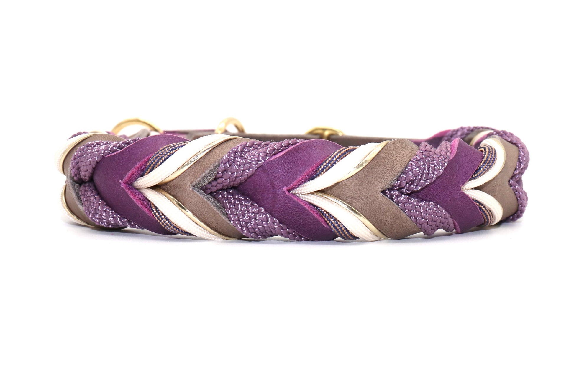Hundehalsband Leder Taupe