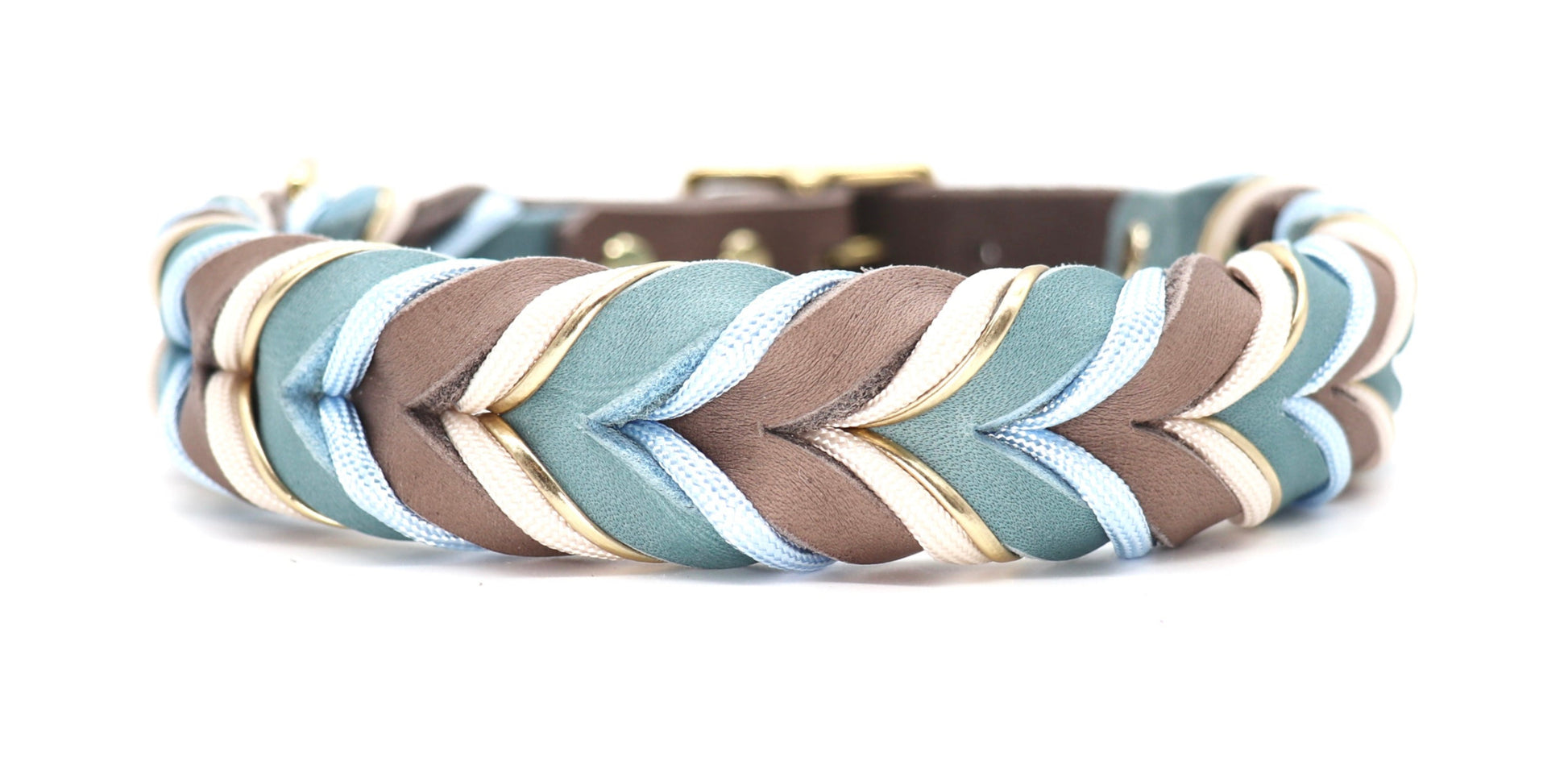 Lederhalsband Taupe