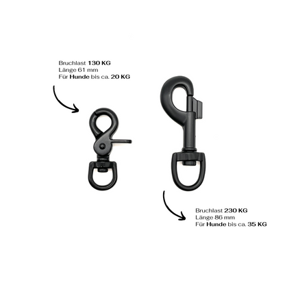 Karabiner Auswahl Schwarz matt inkl. Bruchlast