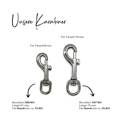 Karabiner Silber Mehrhundeleine