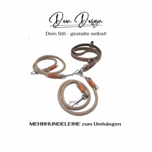 Mehrhundeleine Koppelleine Leder