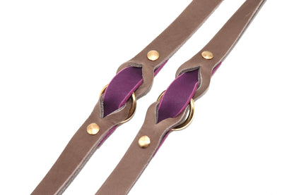 Details Fettlederhundeleine Taupe