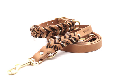 Lederhalsband mit Leo-Details