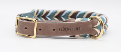 Fettlederhalsband Taupe