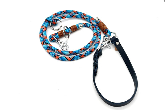 Tauleine Blau Orange Hundeleine PPM Seil Hundeleineseil