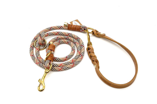 Tauleine | Hundeleine PPM-Seil beige kariert