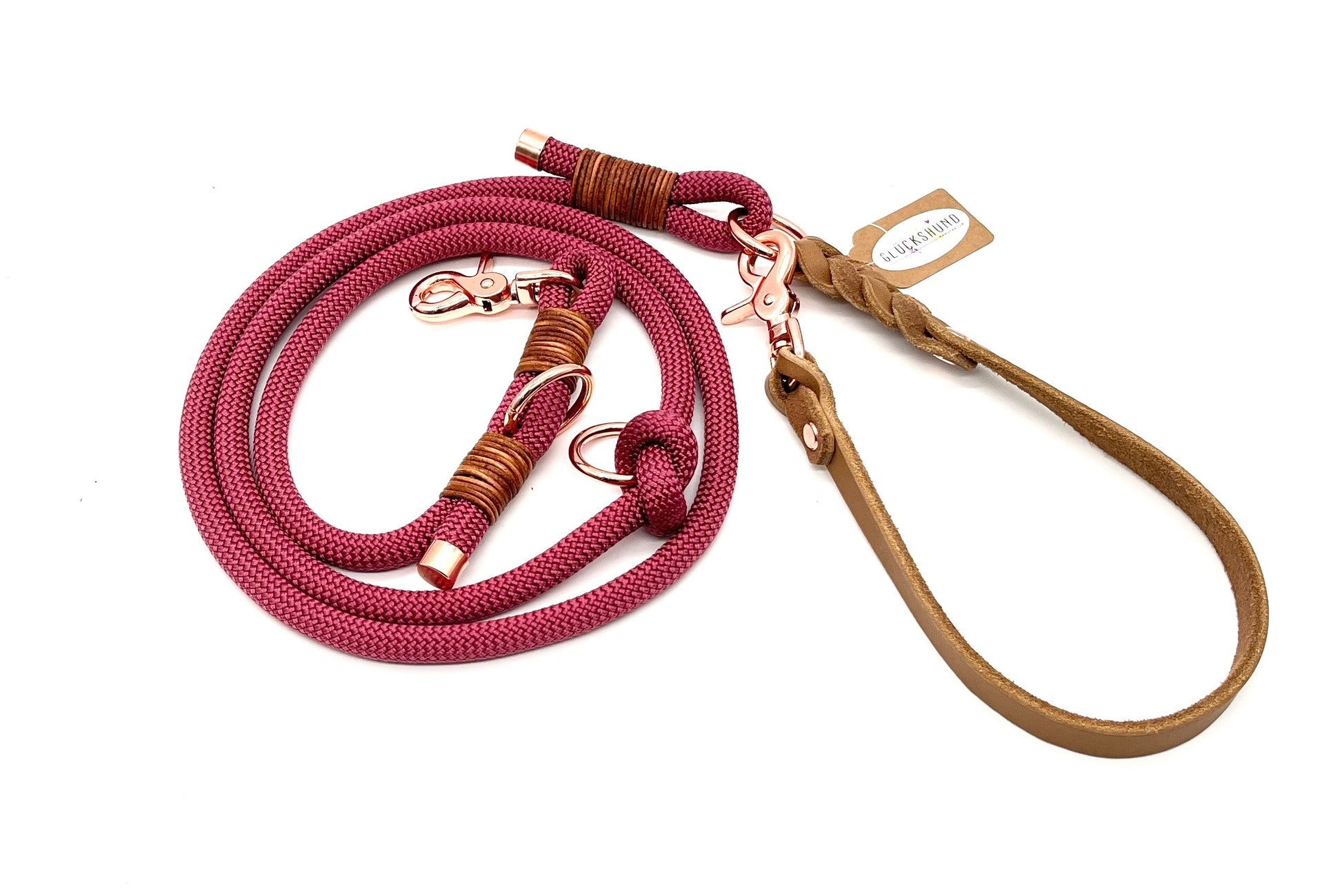 Tauleine Weinrot Bordeaux Hundeleine PPM Seil Hundeleineseil